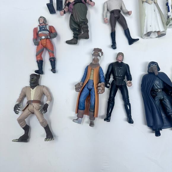 Vintage Star Wars Figurines Lot 90s Kenner Hasbro Collectible Toys Action Figure - Picture 3 of 16